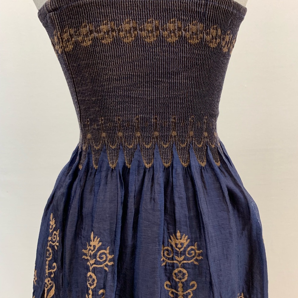 Navy, Blue and Gold Sundress